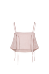 anja prêt à porter haut crop top rayé rose packshot dos