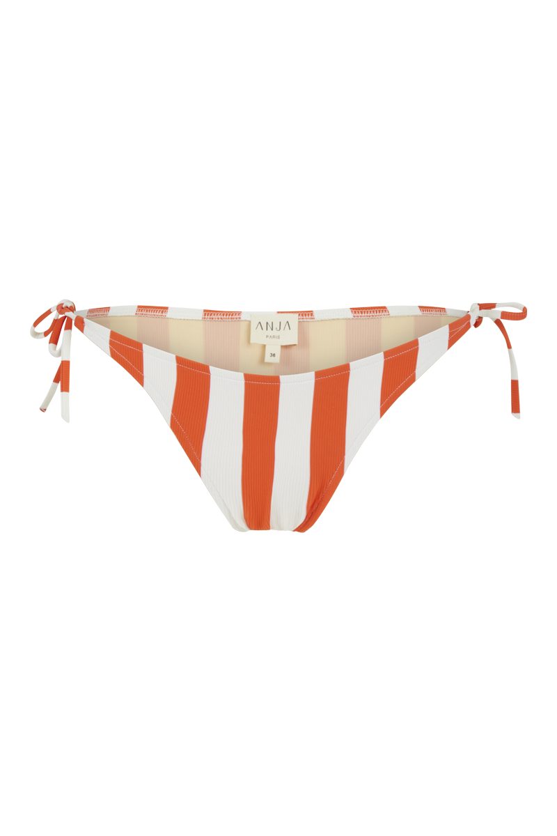 anja bikini culotte nouettes la sensationnelle rayé orange devant