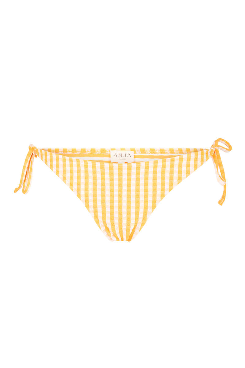 anja bas bikini culotte nouettes l'idyllique vichy jaune devant