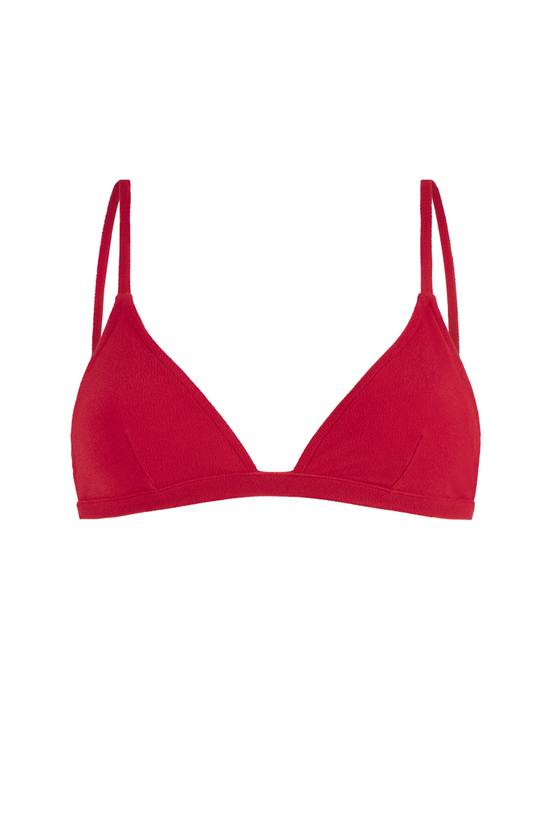 anja haut bikini triangle le minimaliste rouge devant