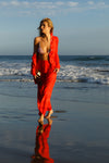 anja prêt à porter pantalon le pensif orange mouvement