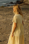 anja prêt à porter robe l'attachante vichy jaune fond shoot