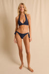 anja x bompard bikini culotte noeuds la magnifique navy fond uni