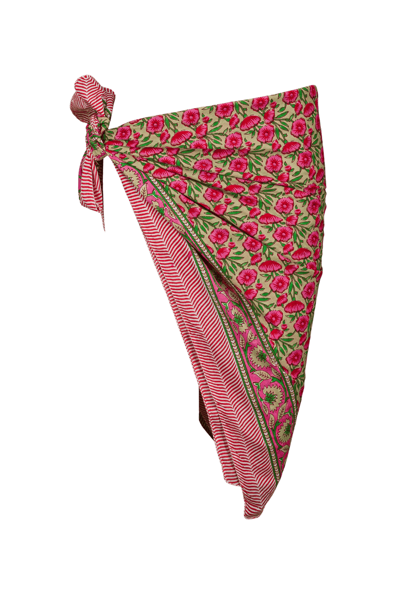 Le Paréo - Imprimé Fleurs - Fuchsia