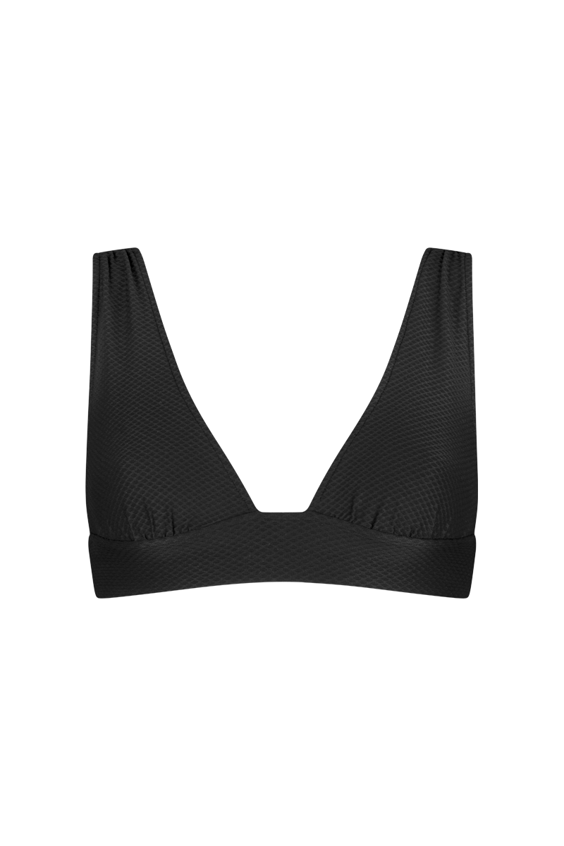 anja haut bikini foulard l'ensorcelant noir devant