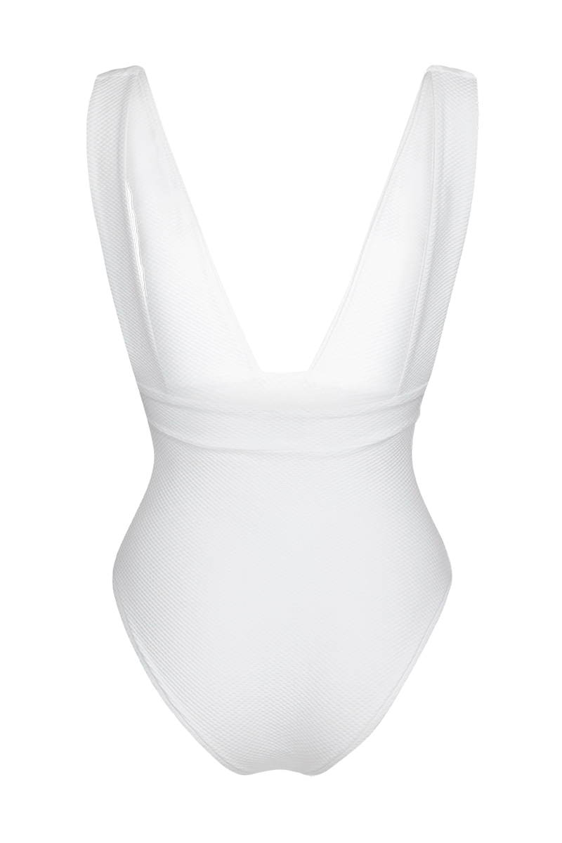 anja maillot de bain une pièce le plongeant blanc derrière