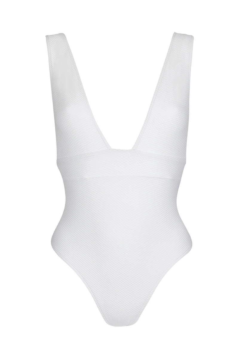 anja maillot de bain une pièce le plongeant blanc devant