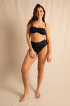 anja high-waisted bikini bottom la magnétique  black photo studio
