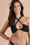 Le Fascinant - Black - Scarf bikini top