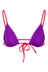 Le Divin - Violet and Red - Triangle bikini top