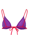 Le Divin - Violet and Red - Triangle bikini top