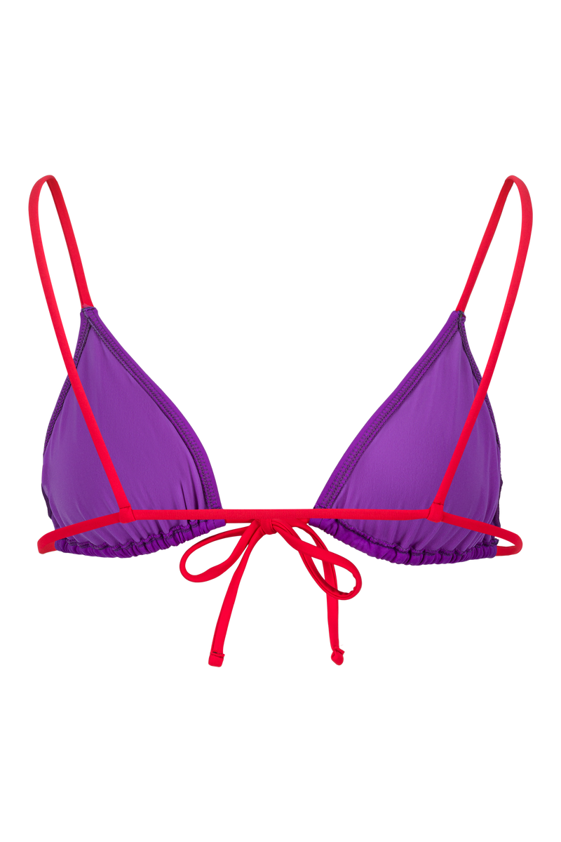 Le Divin - Violet and Red - Triangle bikini top