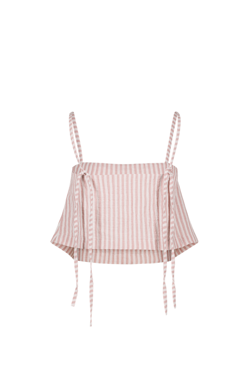 anja prêt à porter high crop top striped pink packshot back