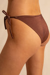 anja bikini bottom bikini Tie side bikini bottom l'idyllique  marron glacé fond uni