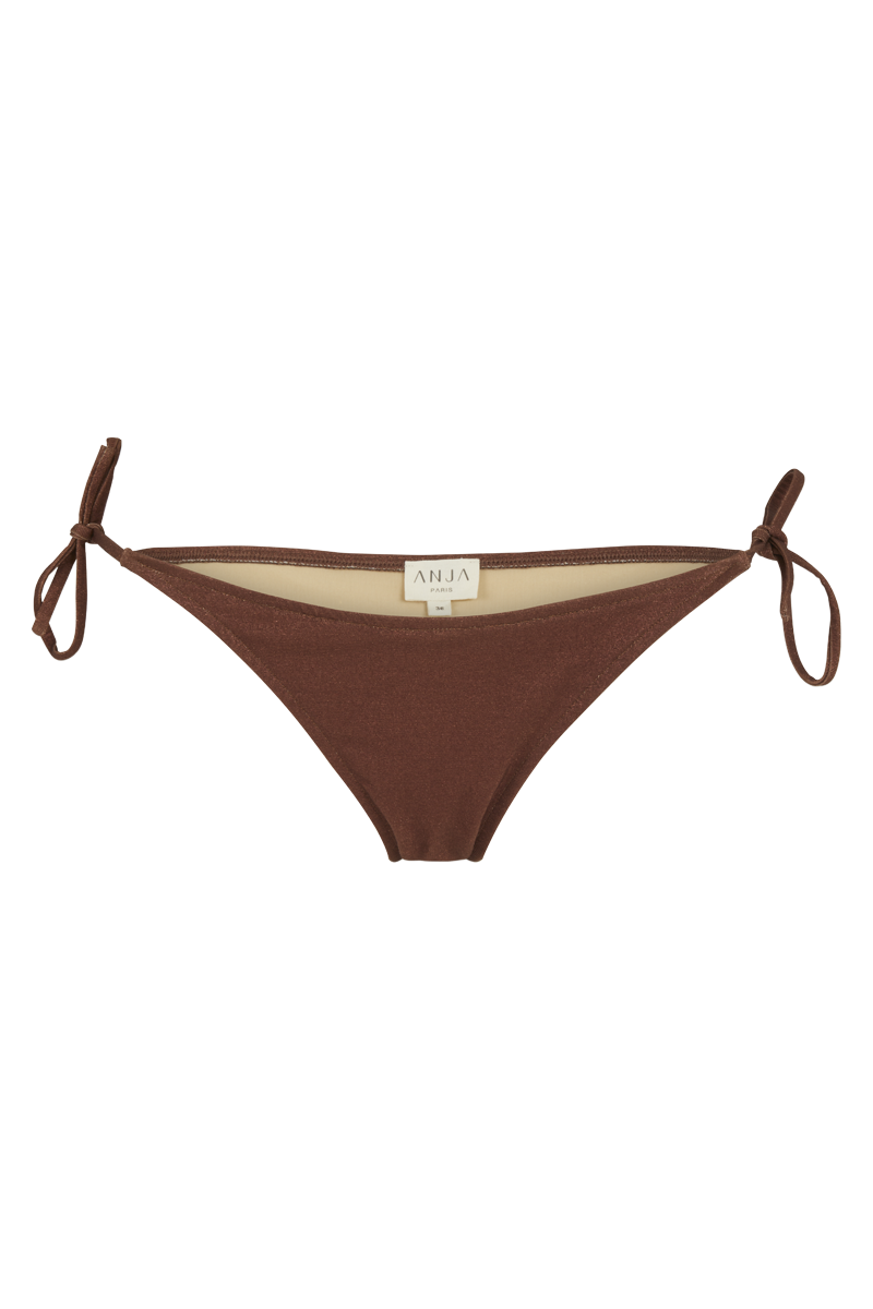 anja bikini bottom bikini Tie side bikini bottom l'idyllique  marron glacé devant