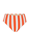 anja bikini high-waisted bikini bottom la magnétique  striped orange front