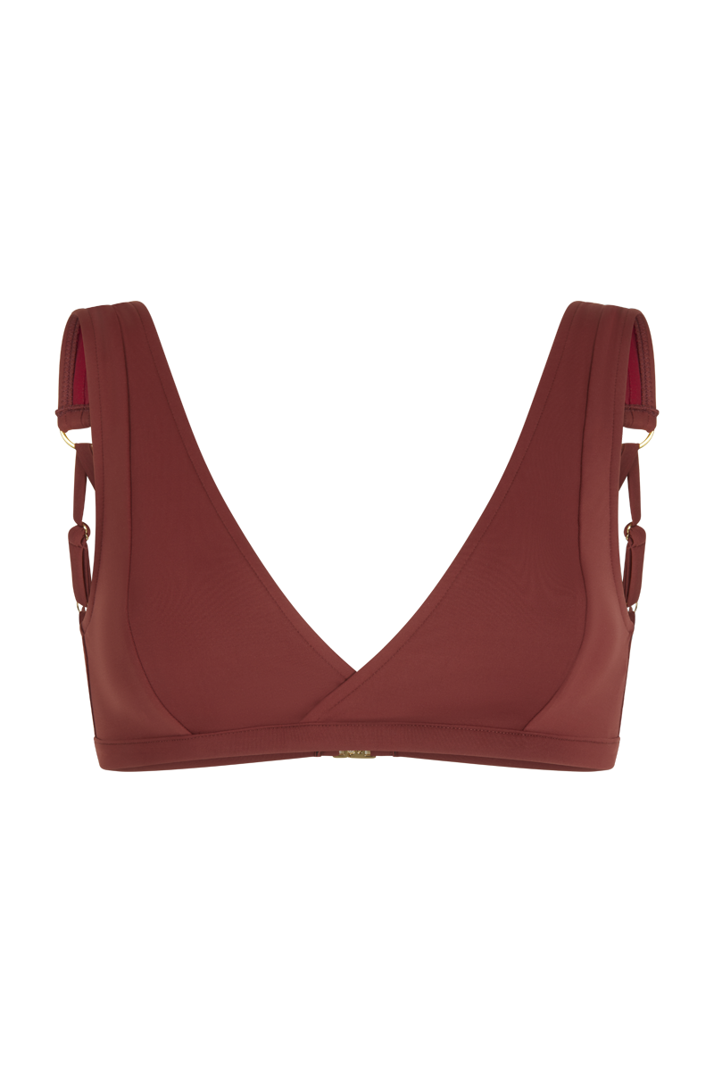 anja bikini top Wrap top the exquisite terracotta front