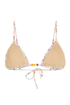 anja triangle bikini top le pétillant ikat multicolor behind