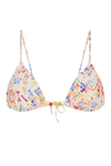 anja triangle bikini top le pétillant ikat multicolor front