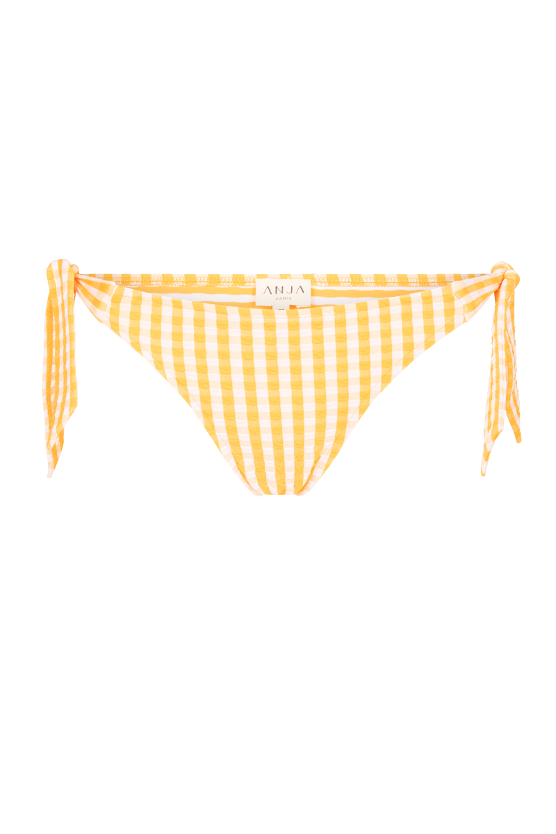 anja bikini bottom bikini knickers vichy yellow front