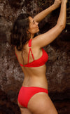 anja bikini top Wrap top l'exquis corail vu dos