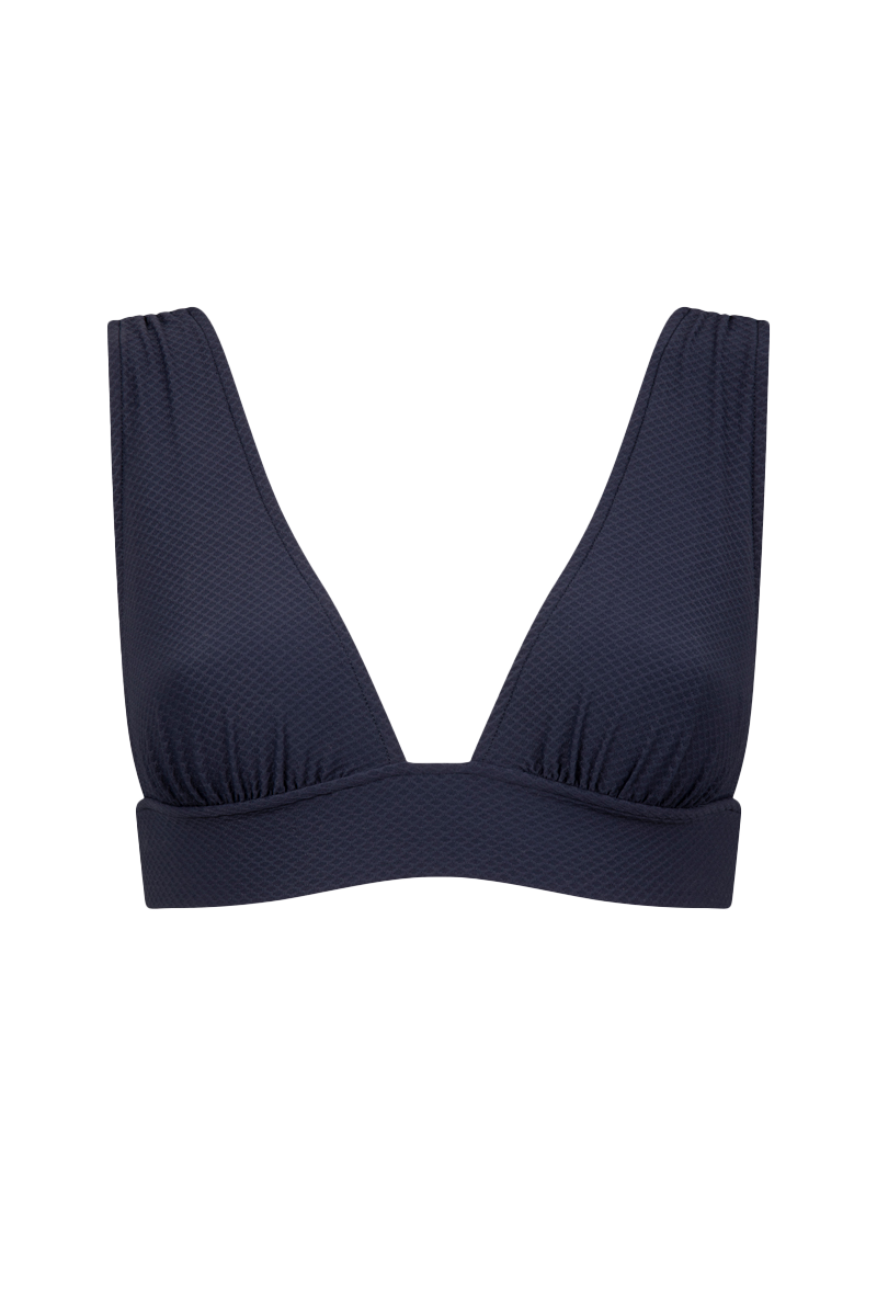 anja bikini top scarf l'ensorcelant navy front