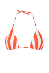 anja triangle bikini top l'enchaneur striped orange front