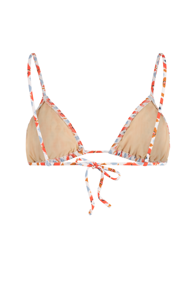 anja triangle bikini top aztec radiant behind