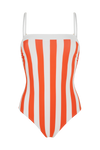 anja swimsuit one-piece le flamboyant striped orange front