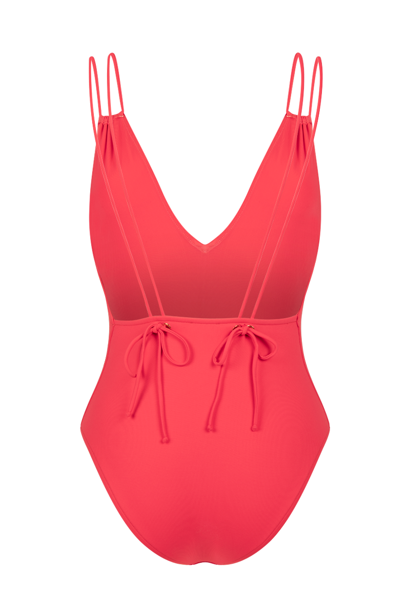 anja swimsuit one piece the coral piccolo behind