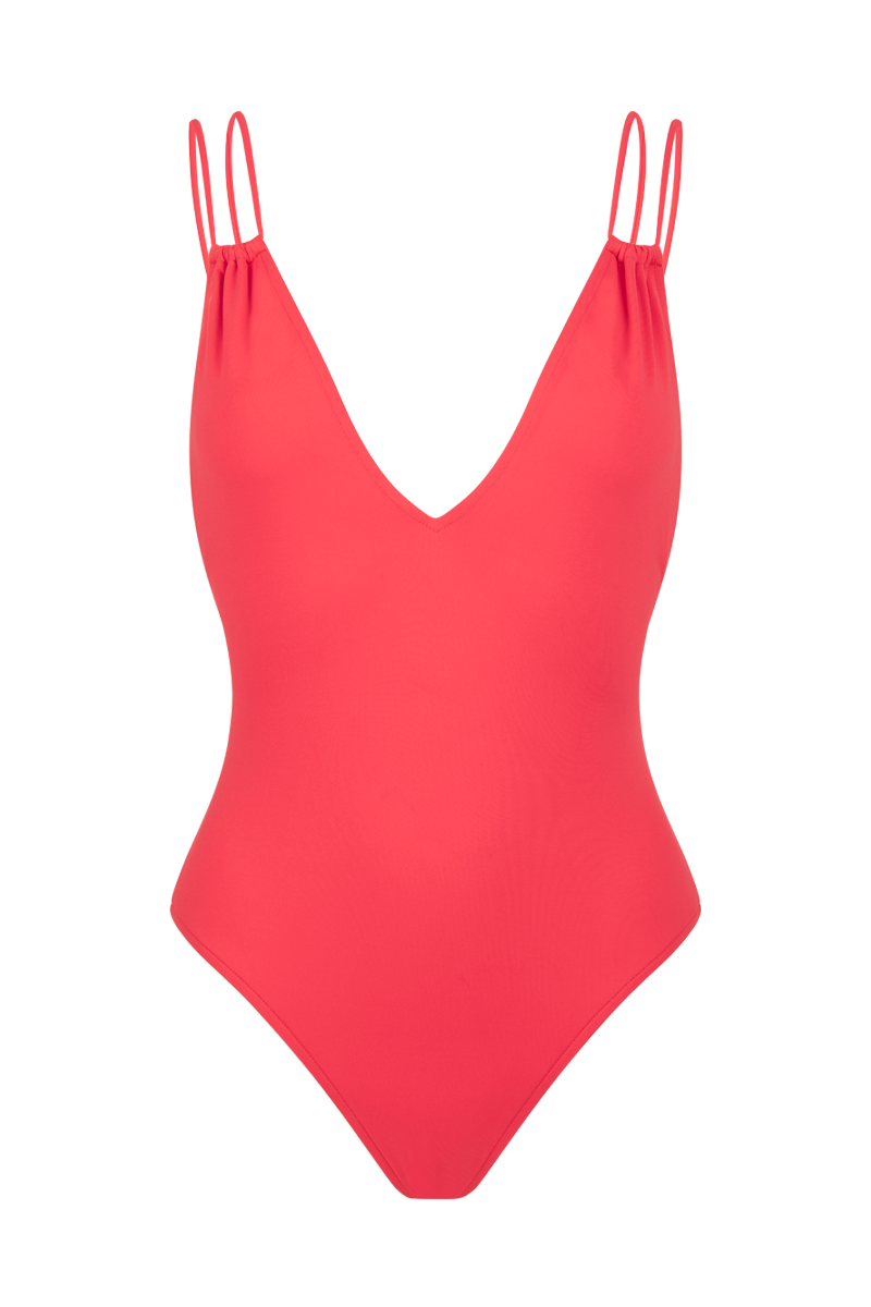 anja swimsuit one-piece le piccolo coral front