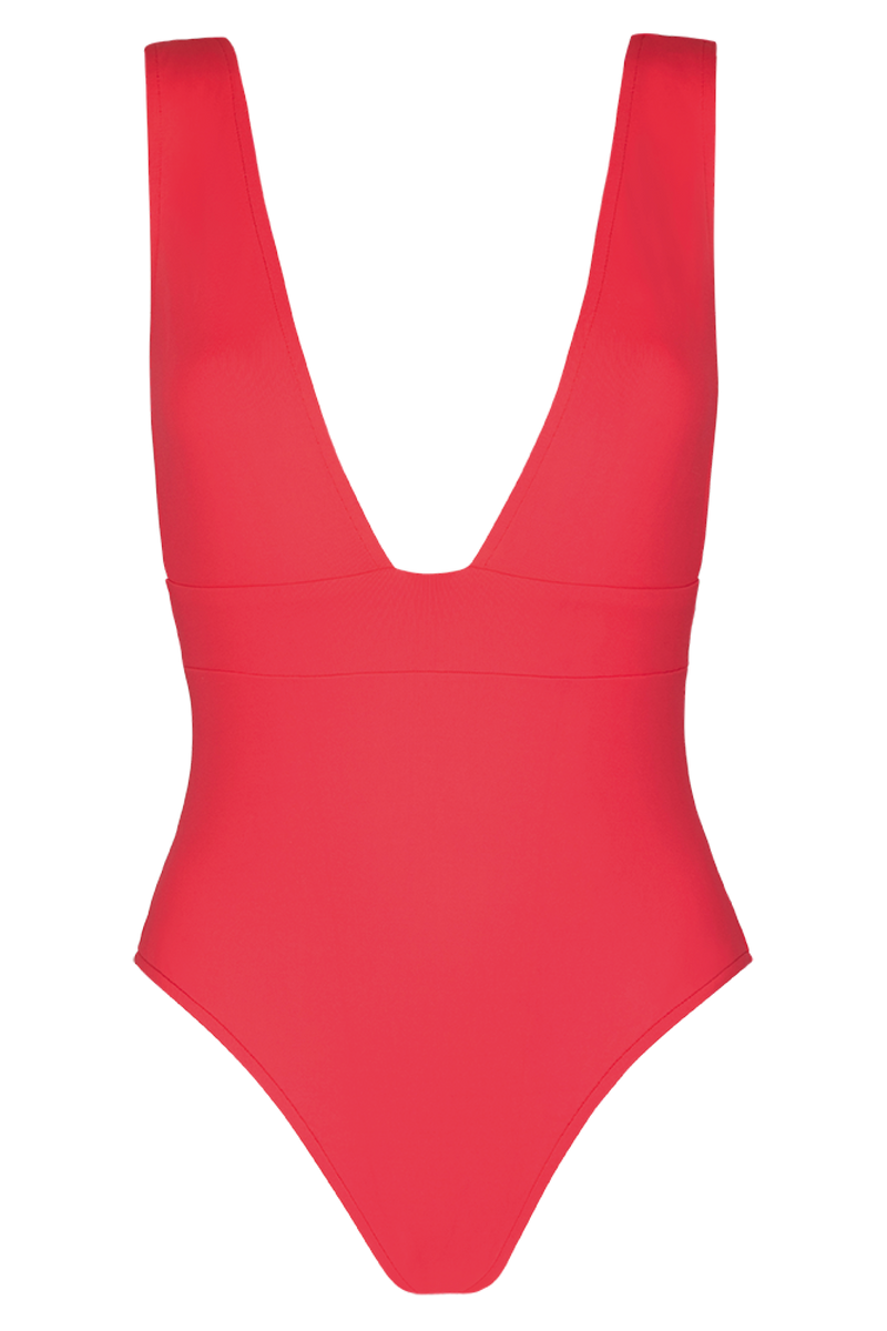 anja swimsuit one-piece le plongeant coral front