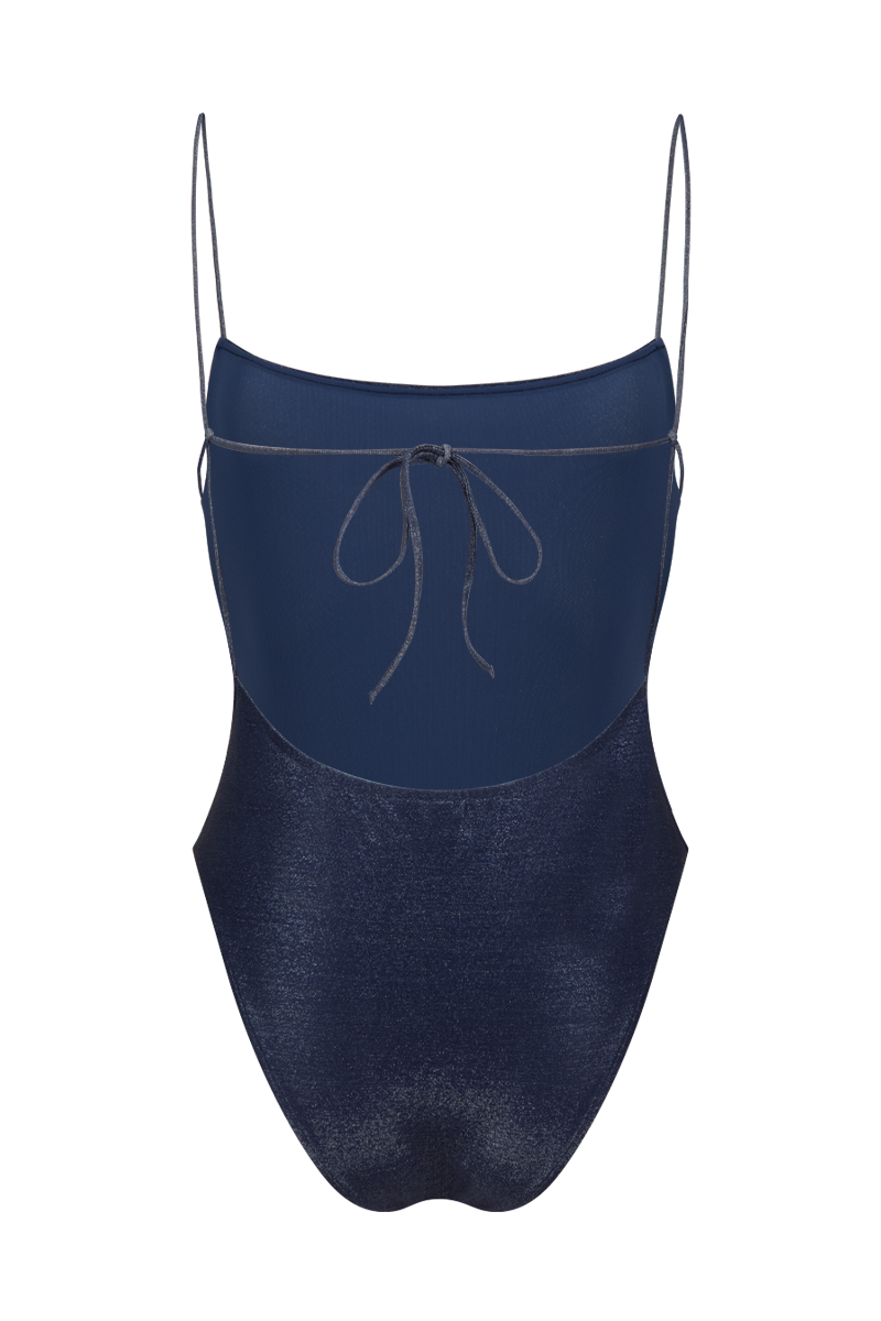 anja one-piece swimsuit  le sophistiqué indigo lurex behind