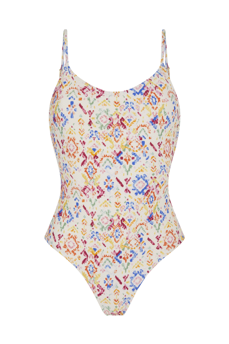 anja swimsuit one-piece the sublime multicolored ikat front