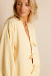 anja ready to wear the sumptuous blouse vichy yellow close-up