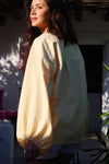 anja ready to wear sumptuous blouse vichy yellow photo shoot