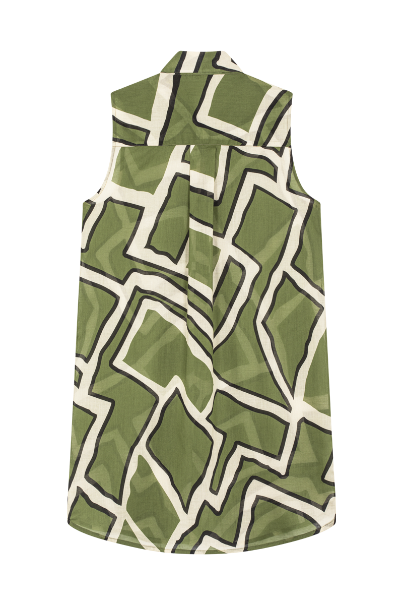 anja ready to wear mini dress the surprising khaki graphic behind