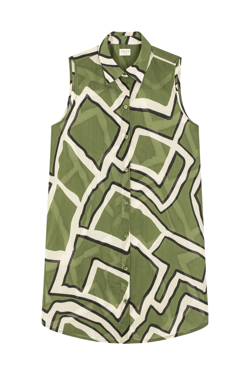 anja ready to wear mini dress the surprising khaki graphic front