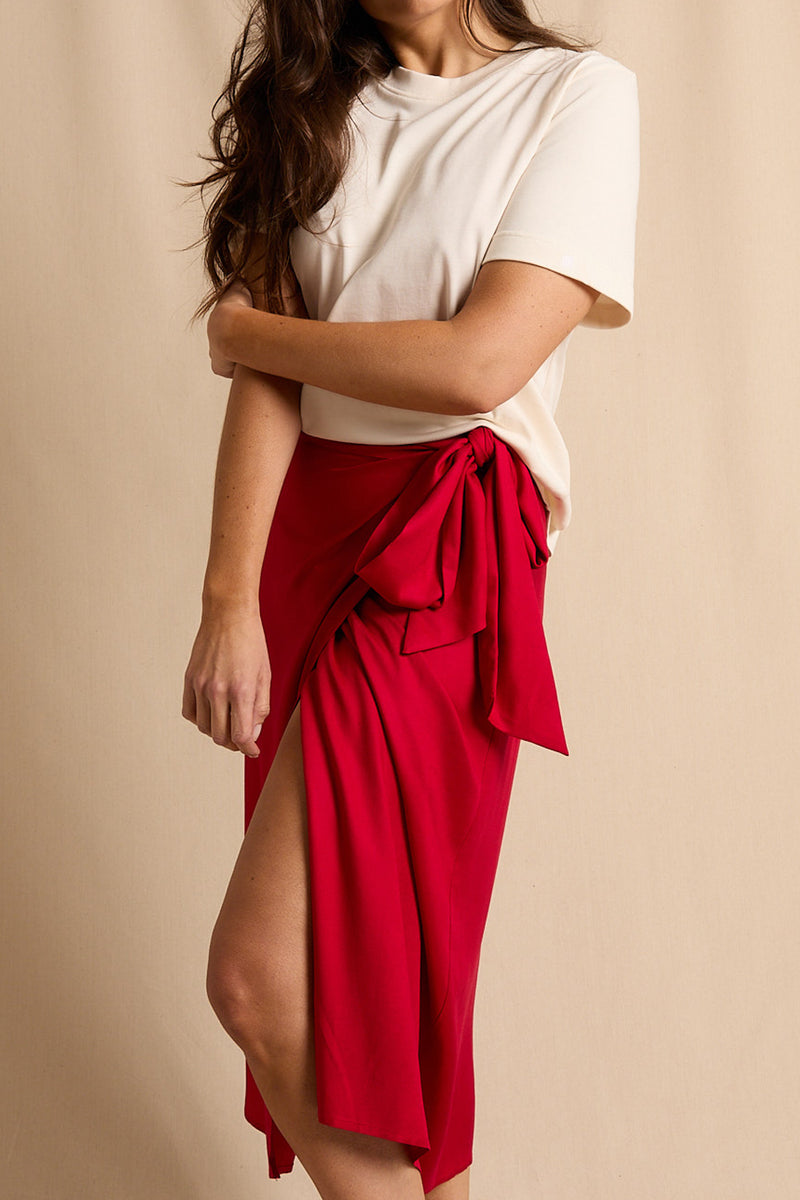 anja prêt à porter skirt l'impertinente red vu face