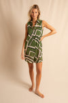 anja ready to wear mini dress the surprising khaki graphic vu face