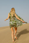 anja ready to wear mini dress the surprising khaki graphic seen back