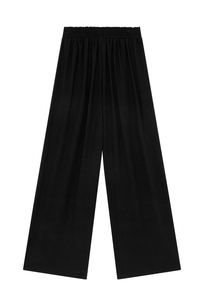 anja pret a porter black bottomless palazzo pants