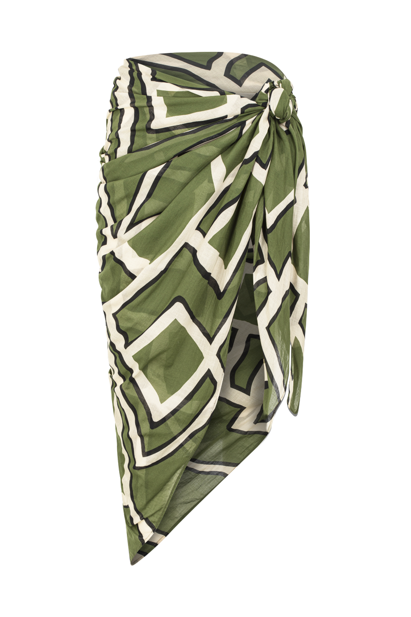 anja prêt à porter le paréo graphic khaki front