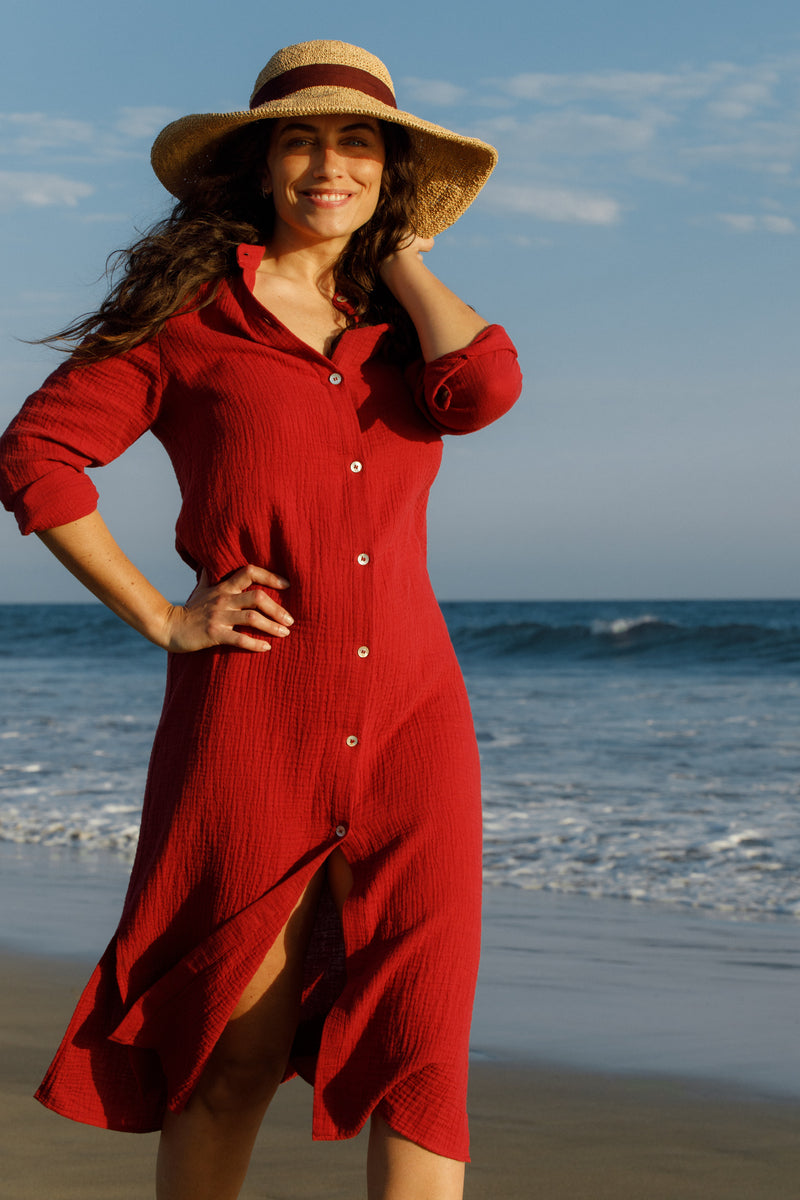 anja ready to wear l'essentielle burgundy dress photo mood