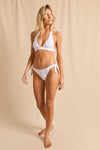 anja x bompard bikini bows la magnifique white plain bottom