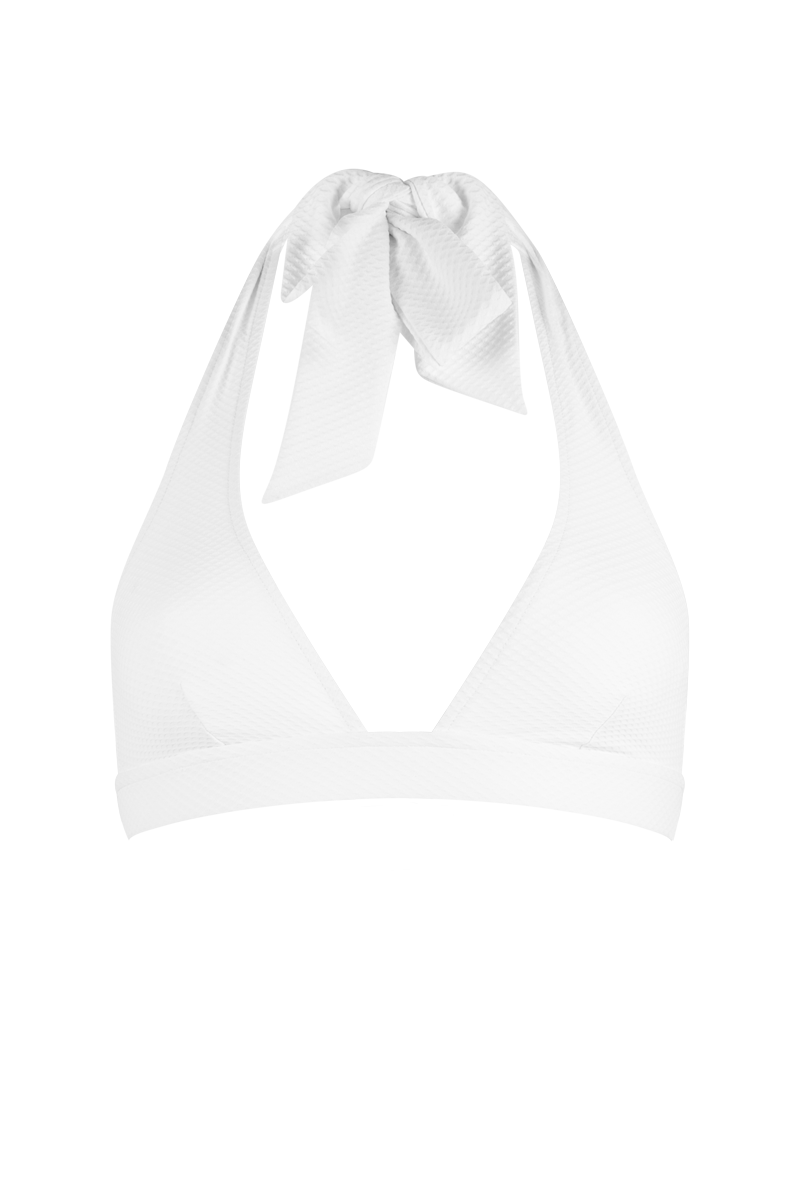 anja x bompard bikini top scarf le flatteur white front