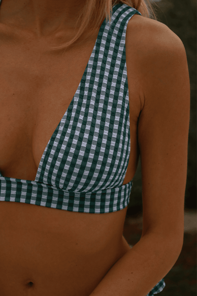 L'Ensorcelant - Vichy Vert - Scarf bikini top