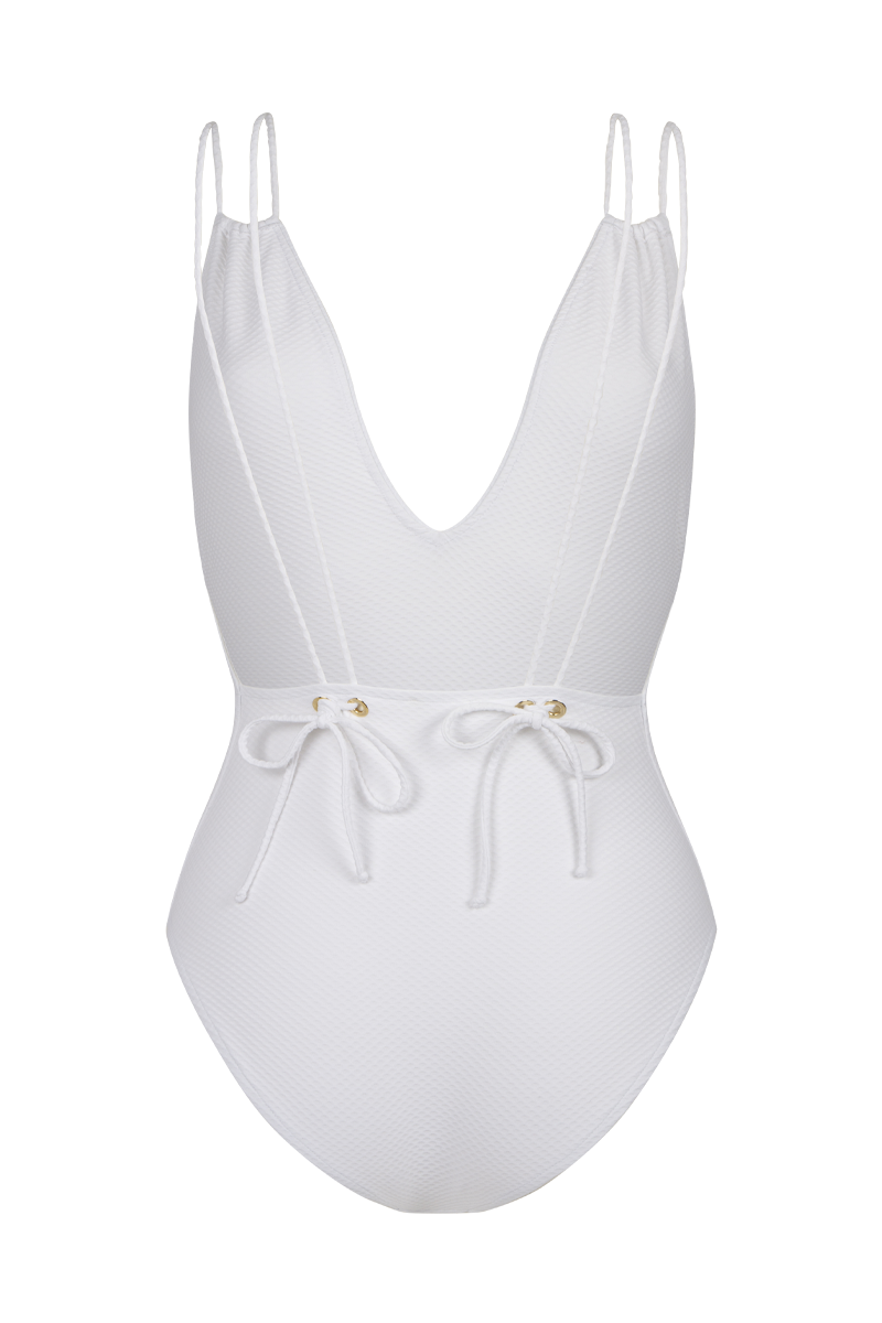 anja swimsuit one piece the white piccolo behind