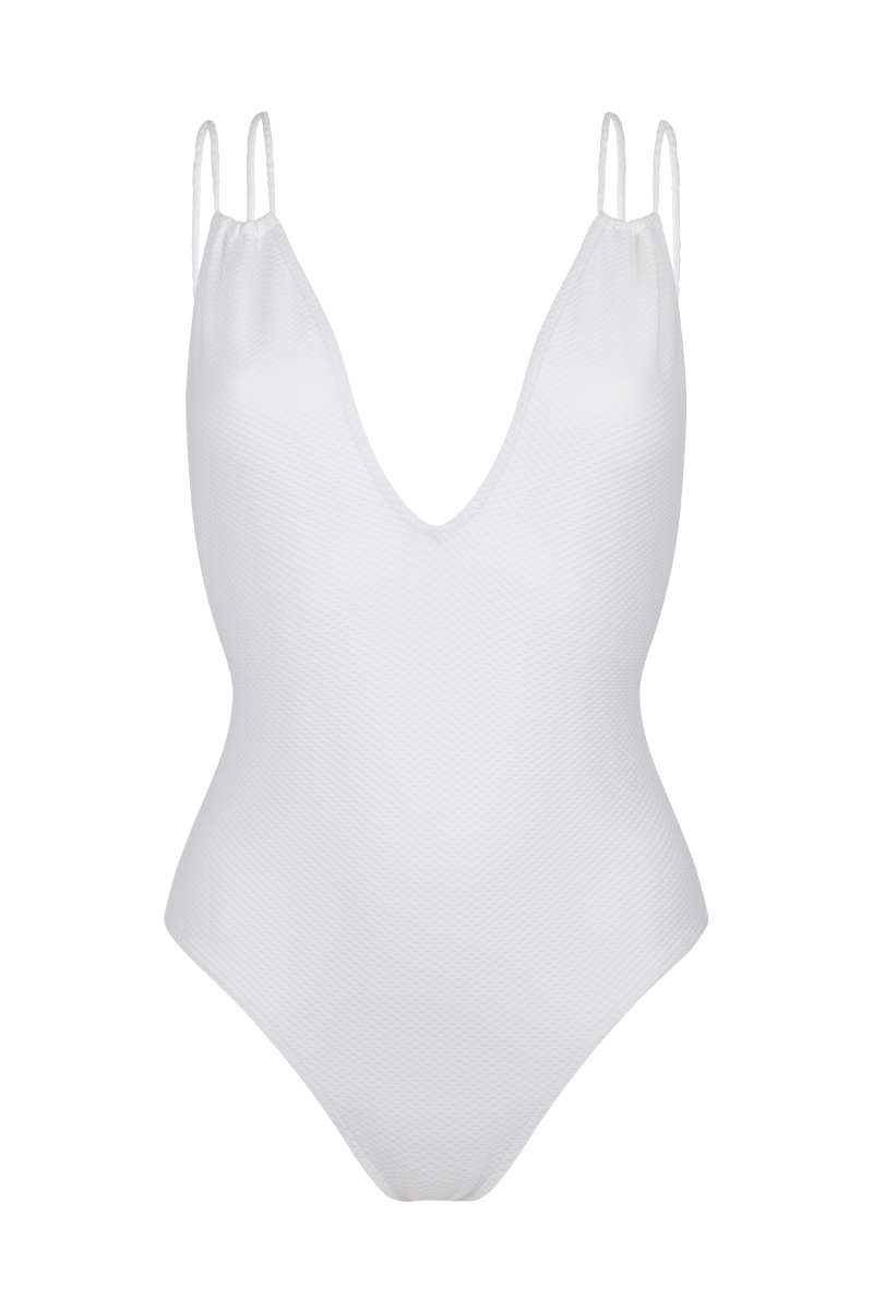 anja swimsuit one piece the white piccolo in front