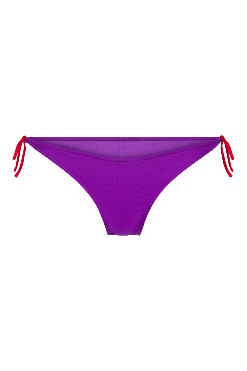 L'Idyllique - Violet and Red - Tie side bikini bottom